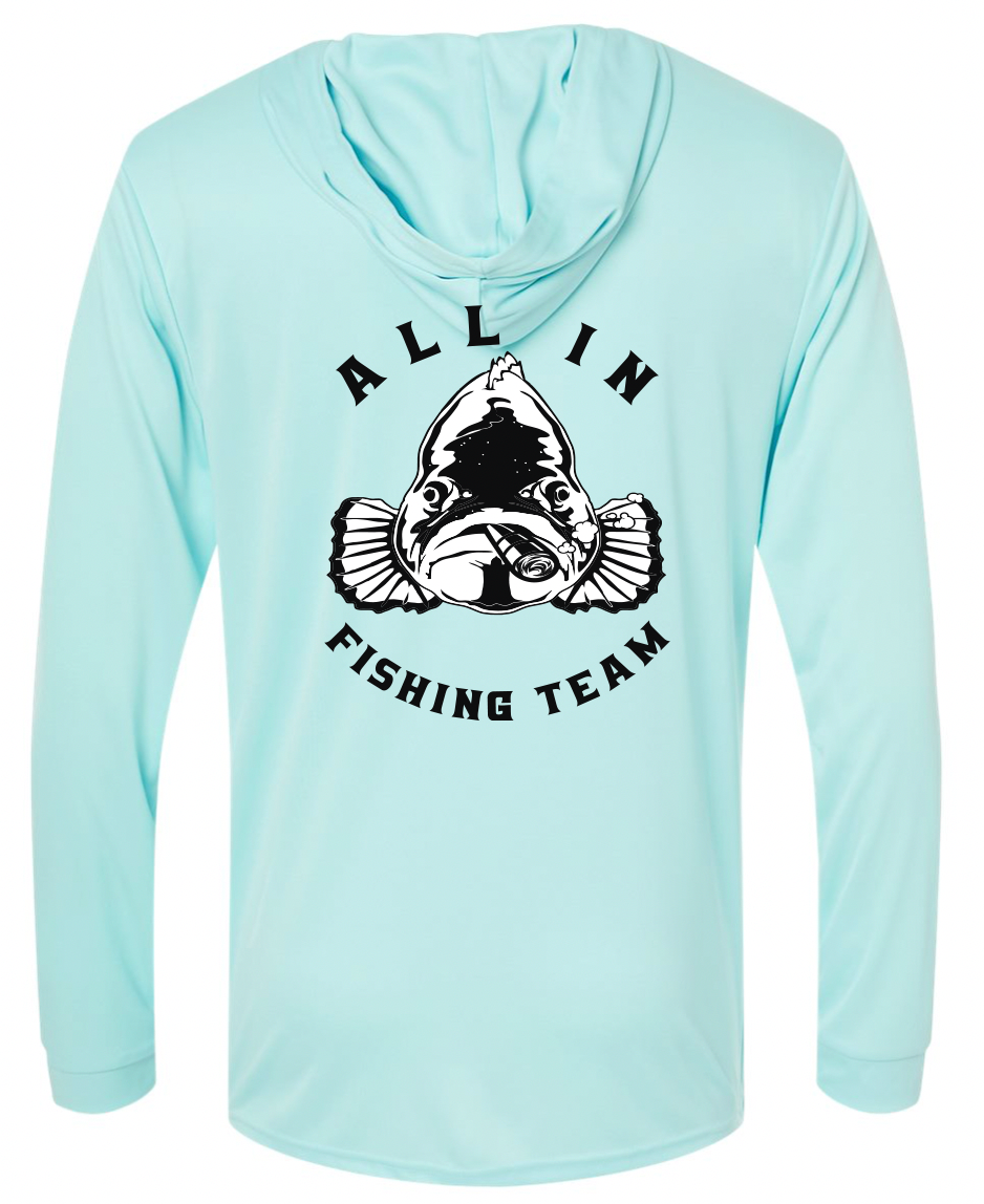 ‘All In' Long Sleeve Performance T-Shirt w/ Hood