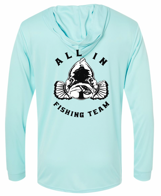 ‘All In' Long Sleeve Performance T-Shirt w/ Hood